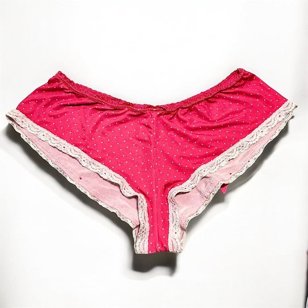 Victoria’s Secret Pink Polka Dot Lace Trim Panties